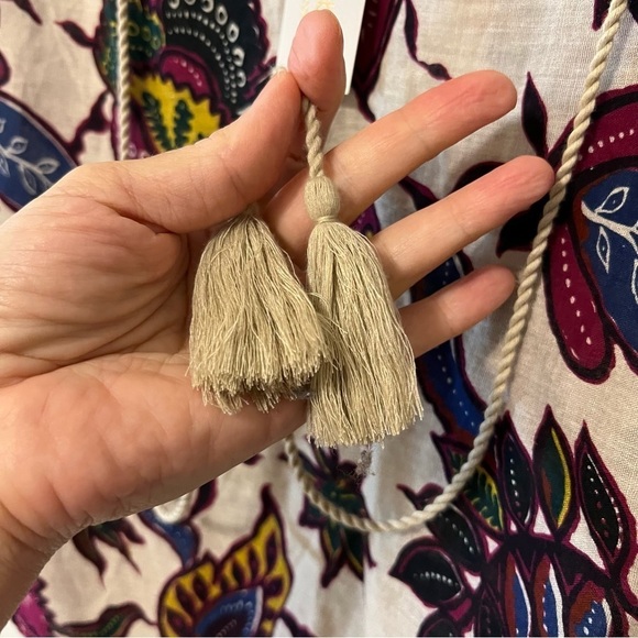 Love the Label New Ruffle Flutter Sleeve Floral Print V Neck Blouse Shirt S Boho - Picture 14 of 15